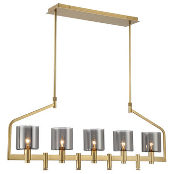 Decato 5-Light Chandelier in Brushed Gold