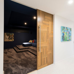 Trendy home theater photo in Gold Coast - Tweed