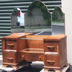 Art Deco Tri Fold Mirror Vanity-1920s - Makeup Mirrors