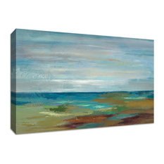 30" x 20" Wispy Clouds by Silvia Vassileva - Print on Canvas Fabric Multi-Color