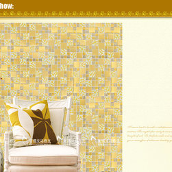 Modern kitchen backsplash tiles gold wave effect glass tile bath wall liners - Products
