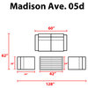 kathy ireland Madison Ave. 5 Piece Aluminum Patio Furniture Set 05d, Onyx