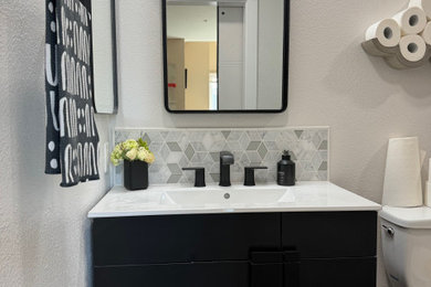 Powder room - contemporary powder room idea in San Francisco
