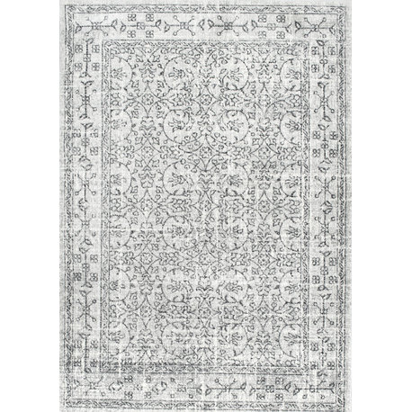 Nuloom Traditional Medieval Tracery Area Rug, Grey 6'7"x9'