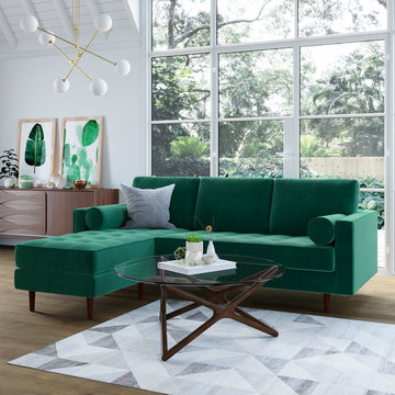 Matilde Reversible Velvet Sectional