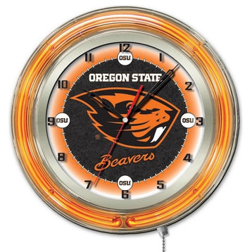 Oregon State 19" Neon Clock