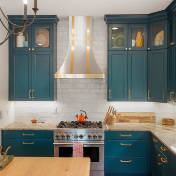 Pacific Teal Transitional Kitchen