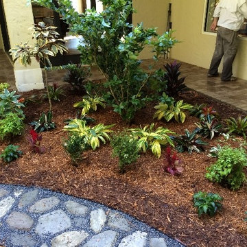 Landscape Design Lake Mary Heathrow Fl lanai water fountain pavers
