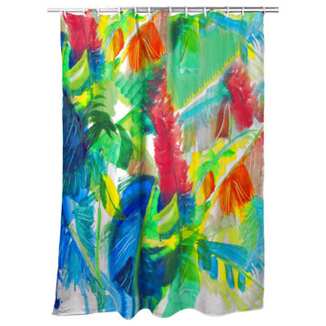 Betsy Drake Abstract Palms Shower Curtain