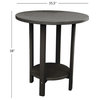 Phat Tommy Outdoor Pub Table, Tall Bar Height Poly Outdoor Furniture, Black