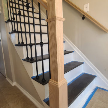 Traditional Metal and Wood Railing System