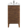 Render 18" Bathroom Vanity Cabinet - Walnut White