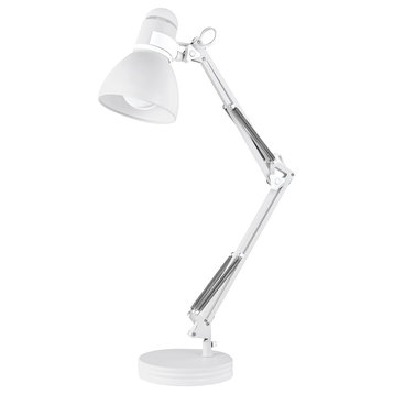 Architect 28" Matte White Swing Arm Desk Lamp