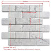 Carrara Marble 2x4 Subway Brick Mosaic Tile Honed Venato Carrera, 1 sheet