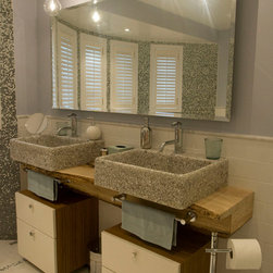 Reclaimed Maple Live Edge Slab Vanity - Bathroom Vanities And Sink Consoles