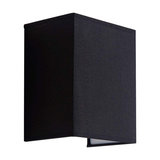 Black fabric wall lamp Annalisa, rectangular shape