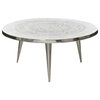 Traditional Silver Aluminum Metal Coffee Table 46755