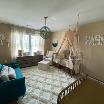 Nude Nursery with a Pop of Color