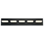 Eurofase - Eurofase 28022-025 Olson - 30 Inch 25W 5 LED Bath Bar - Olson 5-Light LED Bathbar, Black Finish with FrostOlson 30 Inch 25W 5  Chrome Frosted AcrylUL: Suitable for damp locations Energy Star Qualified: n/a ADA Certified: YES  *Number of Lights: 5-*Wattage:5w LED bulb(s) *Bulb Included:Yes *Bulb Type:LED *Finish Type:Black