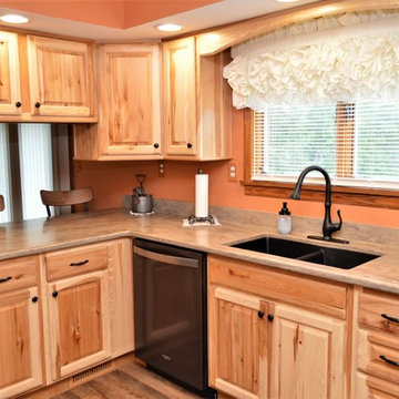 Kingsbury, IN. Haas Signature Collection. Natural Rustic Hickory Kitchen