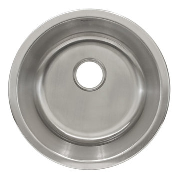 Undermount Stainless Steel Single Bowl, Bar or Prep Sink L101, 18 1/4"