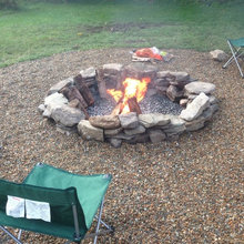 Outdoor stone firepit