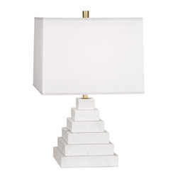 Robert Abbey Jonathan Adler Canaan Oyster Linen Shade Table Lamp - Table Lamps