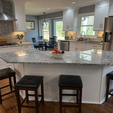 Transitional Kitchen Remodel Done In New White Cabinets