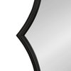 Lalina Scalloped Round Framed Accent Mirror, Black 24 Diameter