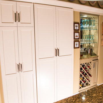 Transitional White Kitchen in Italian Laminate
