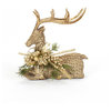 One-of-a-kind silver Christmas decorated deer
