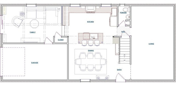 Transitional Floor Plan by Hurst Design Build Remodeling