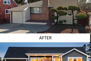Inspiration for a transitional exterior home remodel in San Francisco