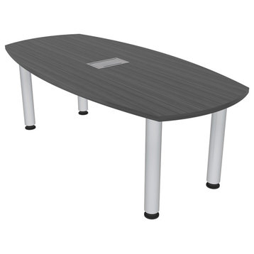 5X3 Arc Boat Shaped Meeting Table With Post Legs Data And Electric