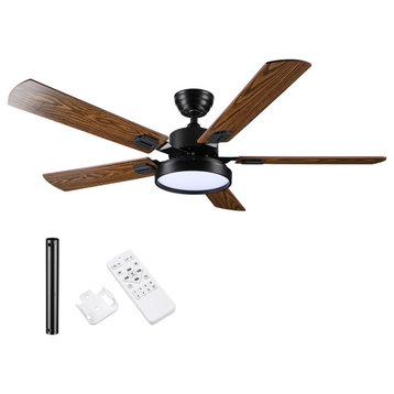 DELight 52" Ceiling Fan with Light & Remote 6 Speed Chandelier Lamp 2 Pack