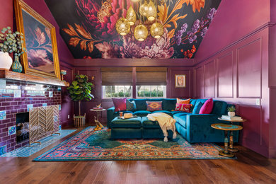 Living room - eclectic living room idea in Orange County