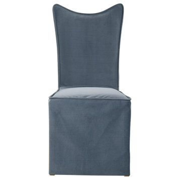 Uttermost Delroy Armless Chair, Gray, Set of 2