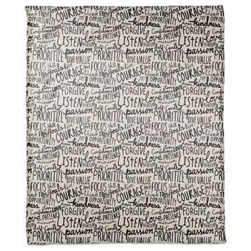 Wisdom Words 50"x60" Coral Fleece Blanket