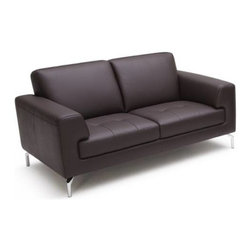 Haley Leather Loveseat - Loveseats