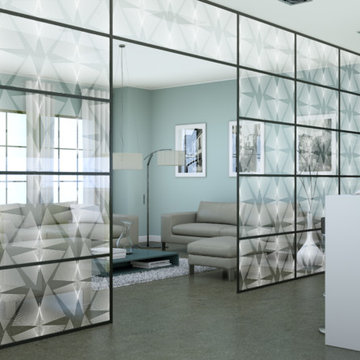 Etched Glass Walls