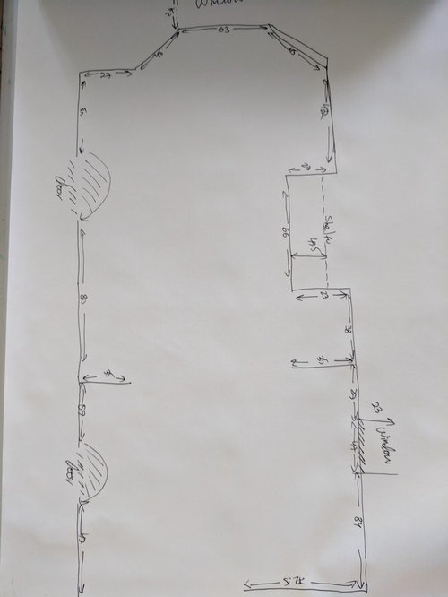 Arranging furniture in an odd shape living room with fireplace