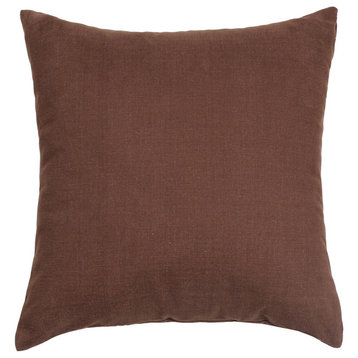 Solid Dark Brown Accent, Throw Pillow Cover, 26"x26"