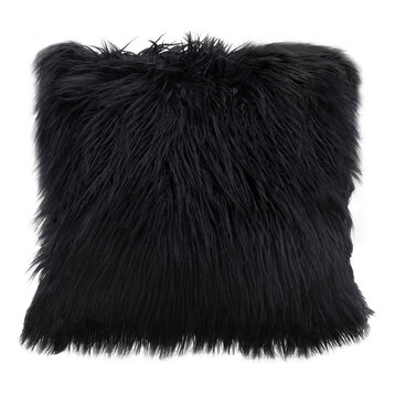 18" Square Accent Pillow by Diamond Sofa, Black