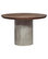 Modrest Renzo Modern Round Oak and Concrete Dining Table