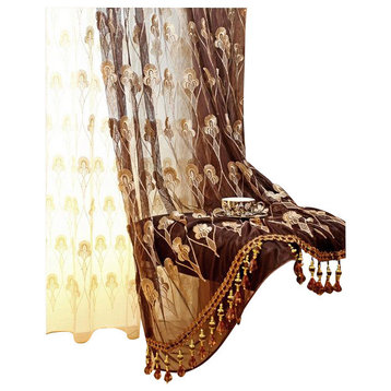 Luxury Window Curtain, Voile King, 54??84, With Voile