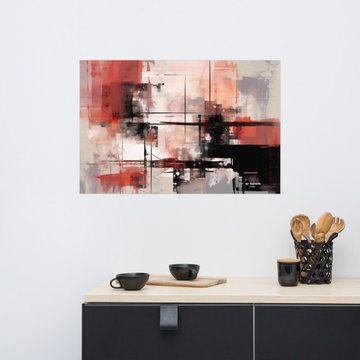 Color Splash Abstract Watercolor Painting Digital Artwork Loose Art Print