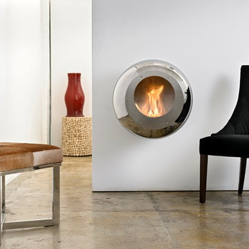 Vellum Stainless Steel Wall Mounted Ethanol Fireplace