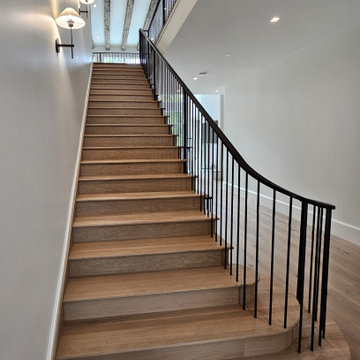 Project #119 | White Oak Staircase with Stacked Bullnose Detail
