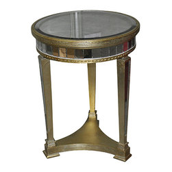 Round Mirrored End Table - Products