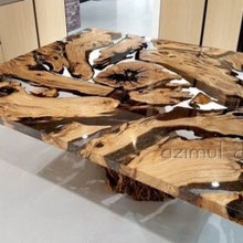wood resin table